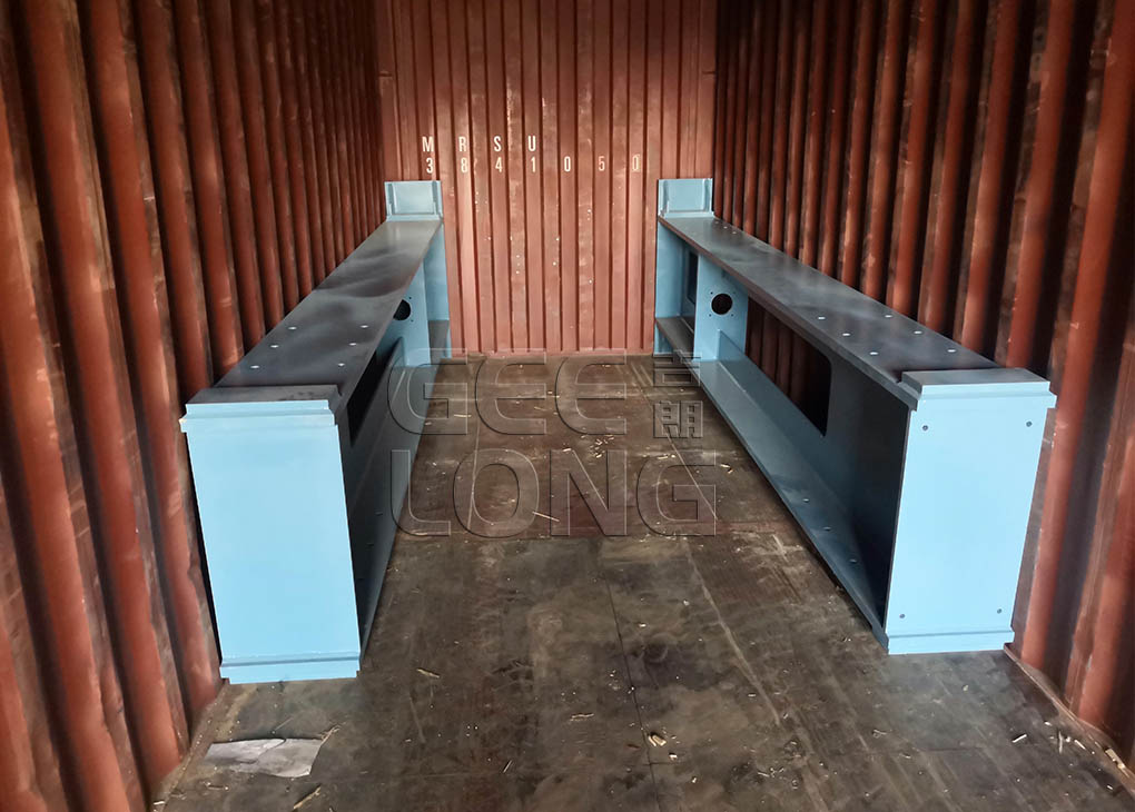 GEELONG exported veneer patching machine and plywood cold press machine to Indonesia