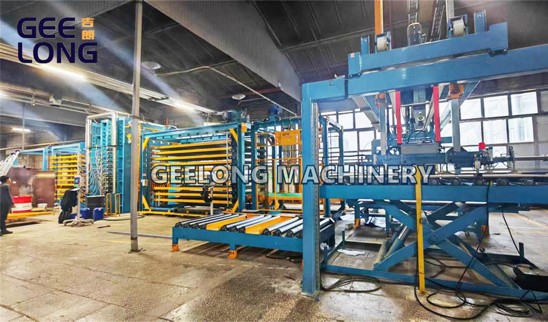 Geelong Automatic 5x10feet Film faced plywood hot press machine line Geelong Automatic 5x10feet Film faced plywood hot press machine line